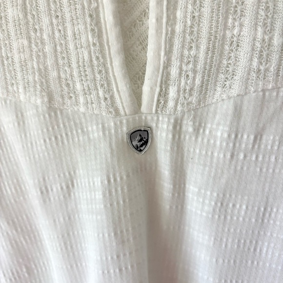 Kuhl Sonia Tank White Knit Lace Seersucker Outdoor Moisture Wicking Activewear - Picture 12 of 12